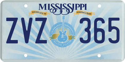 MS license plate ZVZ365