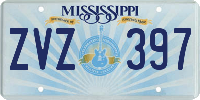 MS license plate ZVZ397