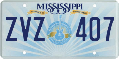 MS license plate ZVZ407