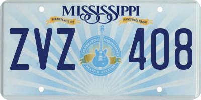 MS license plate ZVZ408