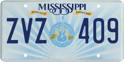 MS license plate ZVZ409