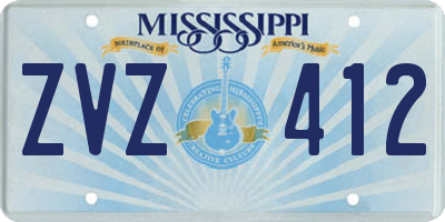 MS license plate ZVZ412
