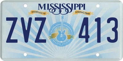 MS license plate ZVZ413