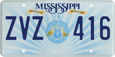 MS license plate ZVZ416