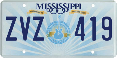 MS license plate ZVZ419