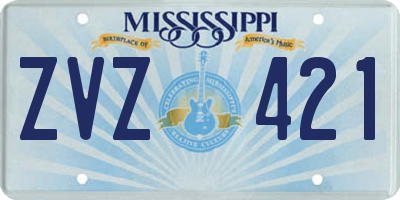 MS license plate ZVZ421