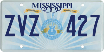 MS license plate ZVZ427