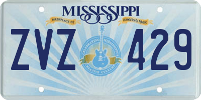 MS license plate ZVZ429