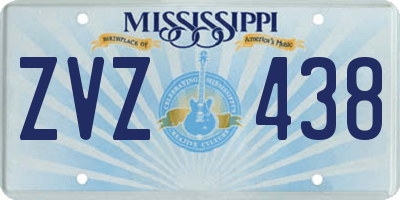 MS license plate ZVZ438