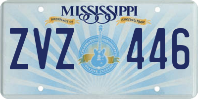 MS license plate ZVZ446