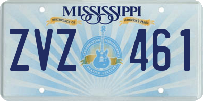 MS license plate ZVZ461