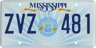 MS license plate ZVZ481