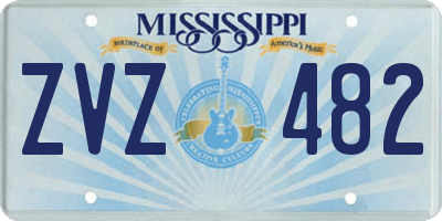 MS license plate ZVZ482