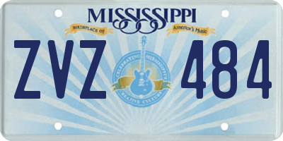 MS license plate ZVZ484