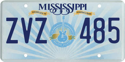 MS license plate ZVZ485
