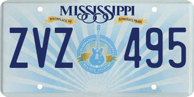 MS license plate ZVZ495