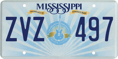 MS license plate ZVZ497