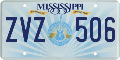 MS license plate ZVZ506