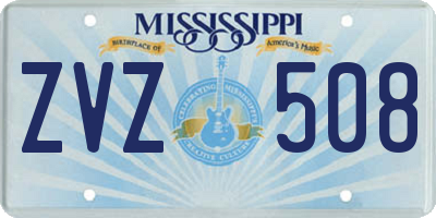 MS license plate ZVZ508