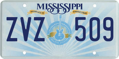 MS license plate ZVZ509