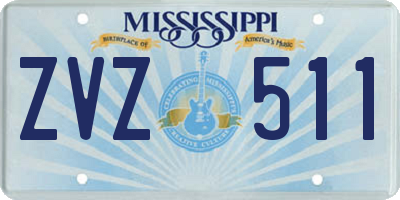 MS license plate ZVZ511