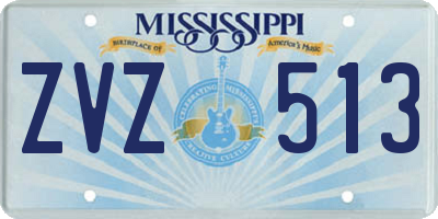 MS license plate ZVZ513