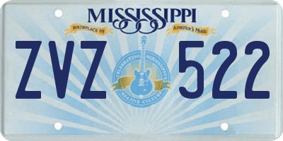 MS license plate ZVZ522