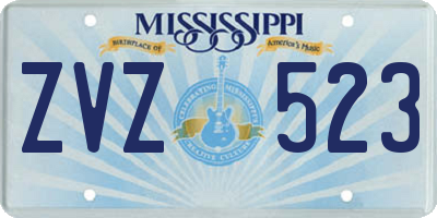MS license plate ZVZ523