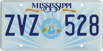 MS license plate ZVZ528