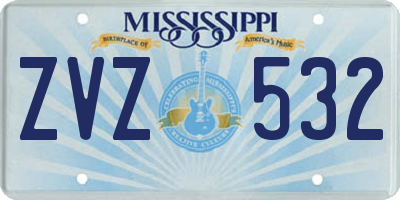 MS license plate ZVZ532