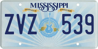 MS license plate ZVZ539