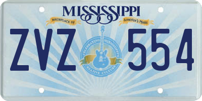 MS license plate ZVZ554