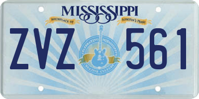 MS license plate ZVZ561