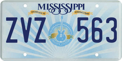 MS license plate ZVZ563