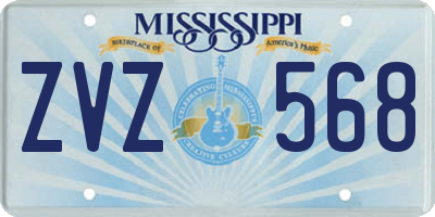 MS license plate ZVZ568