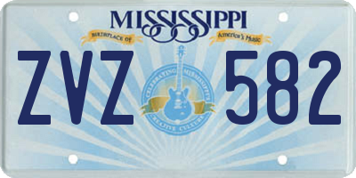 MS license plate ZVZ582