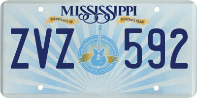 MS license plate ZVZ592