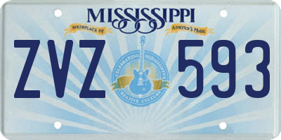 MS license plate ZVZ593