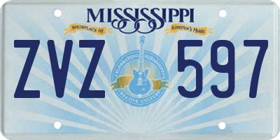 MS license plate ZVZ597