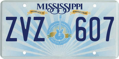 MS license plate ZVZ607