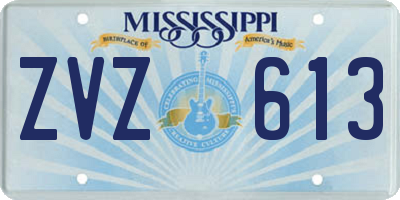 MS license plate ZVZ613