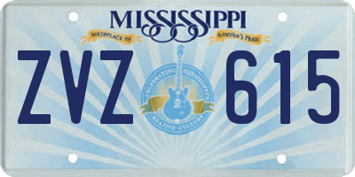 MS license plate ZVZ615