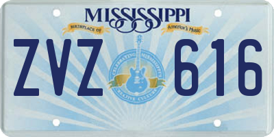 MS license plate ZVZ616