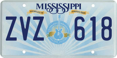 MS license plate ZVZ618