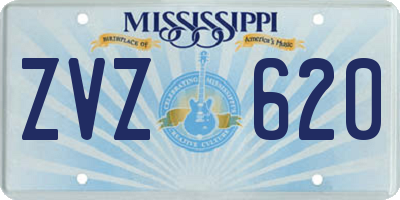 MS license plate ZVZ620