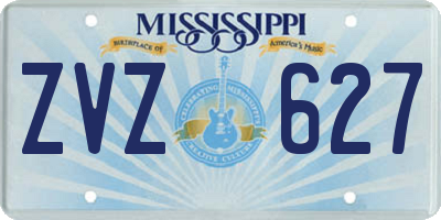 MS license plate ZVZ627