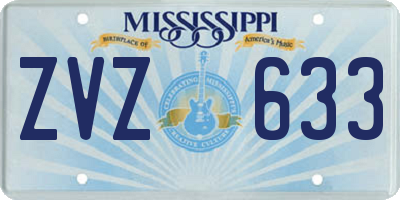 MS license plate ZVZ633