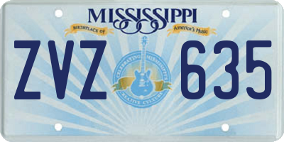 MS license plate ZVZ635