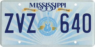 MS license plate ZVZ640