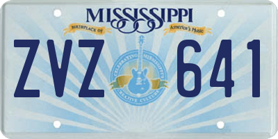 MS license plate ZVZ641